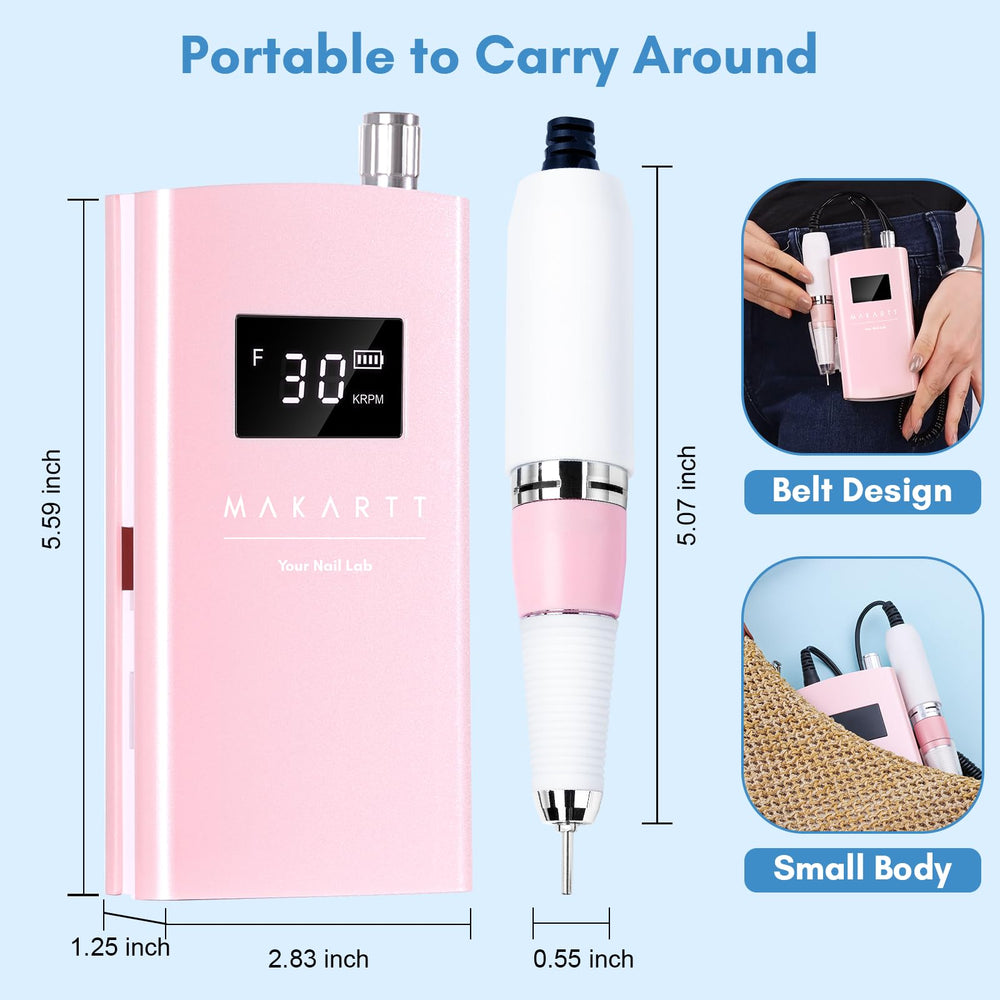 Makartt Perlarie charging port and battery pack highlighting long runtime benefit