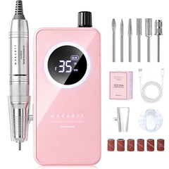 Makartt pink drill front view showing compact design and portability