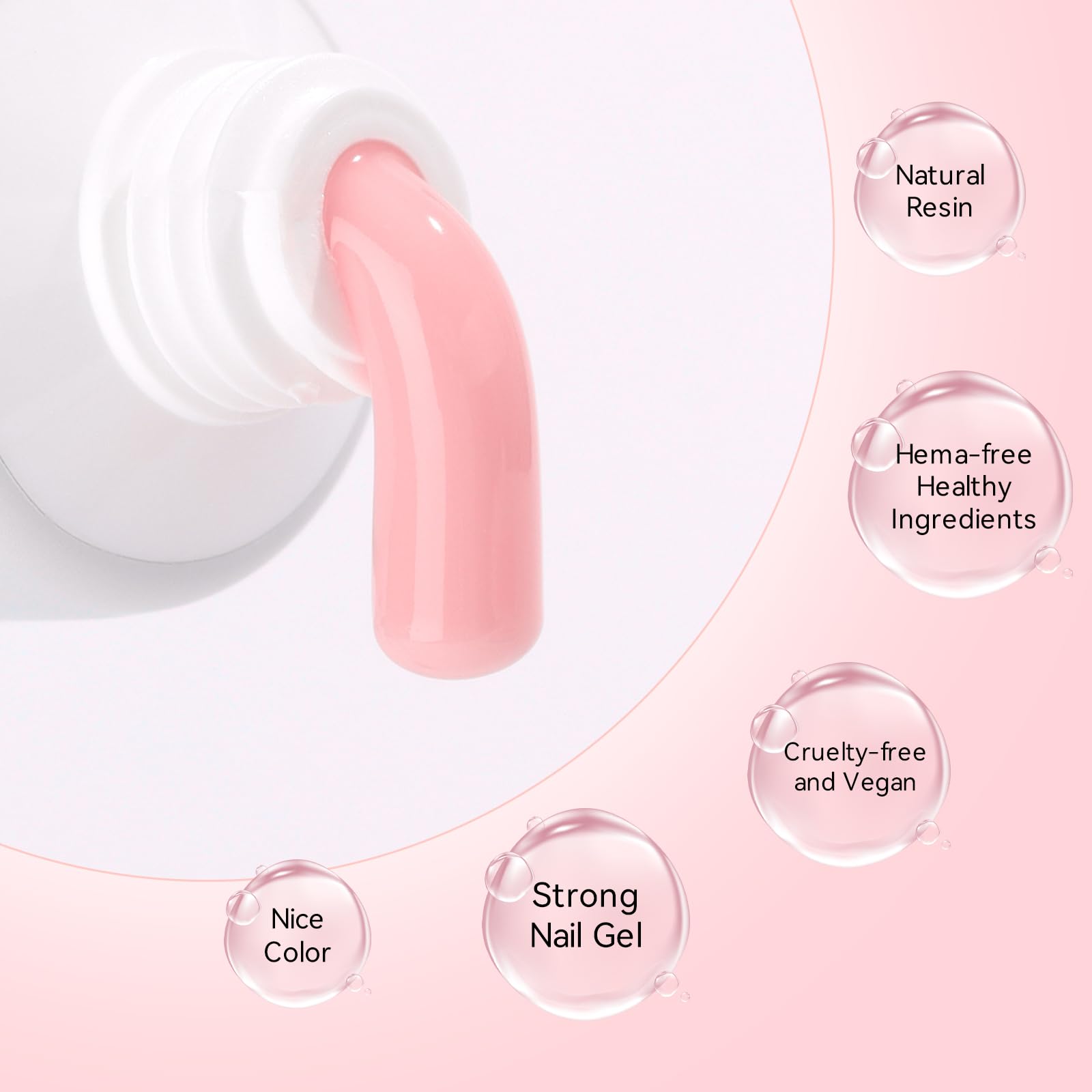 Makartt poly gel on dual form illustrating extension building process