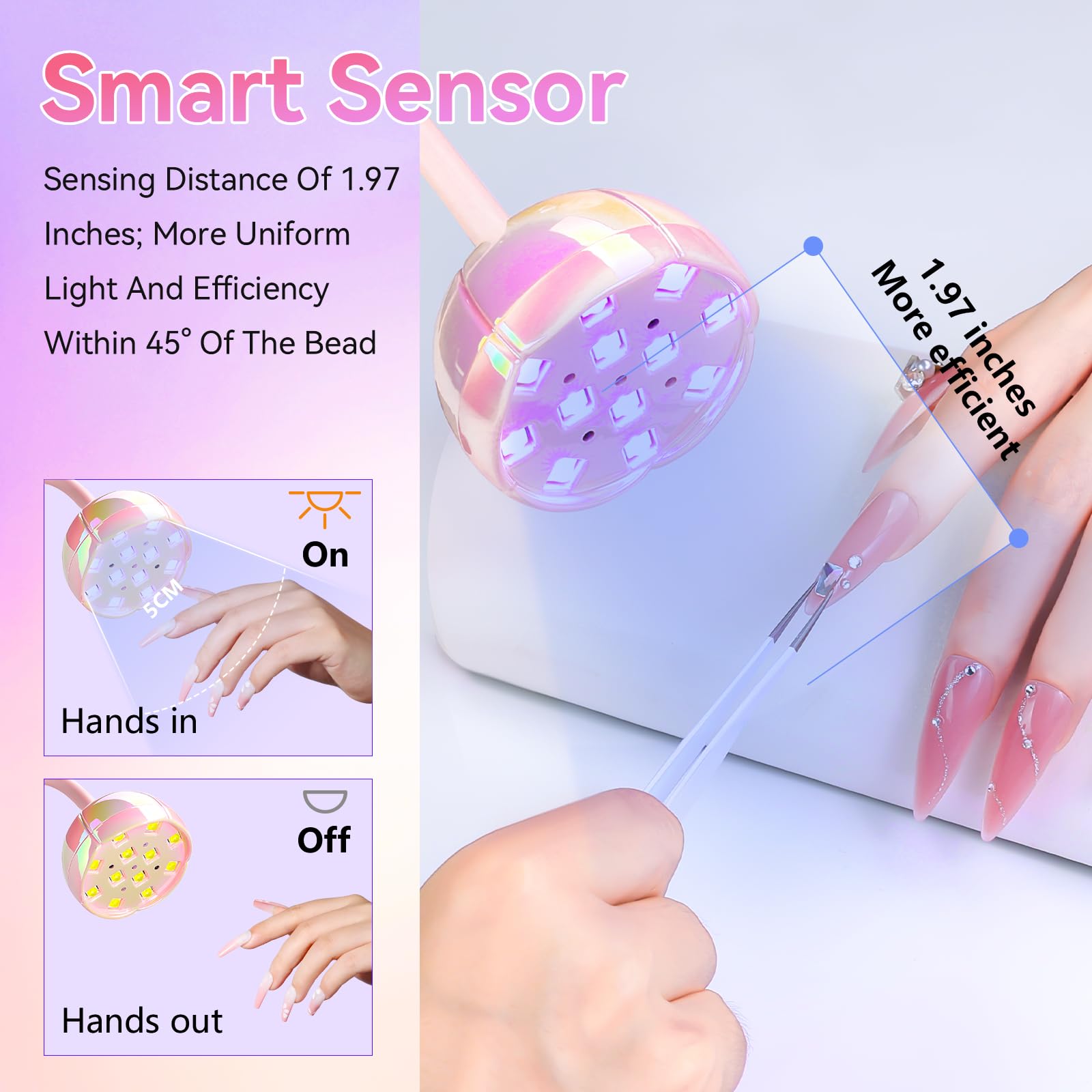 Makartt beside a hand for scale showing compact portable design advantage