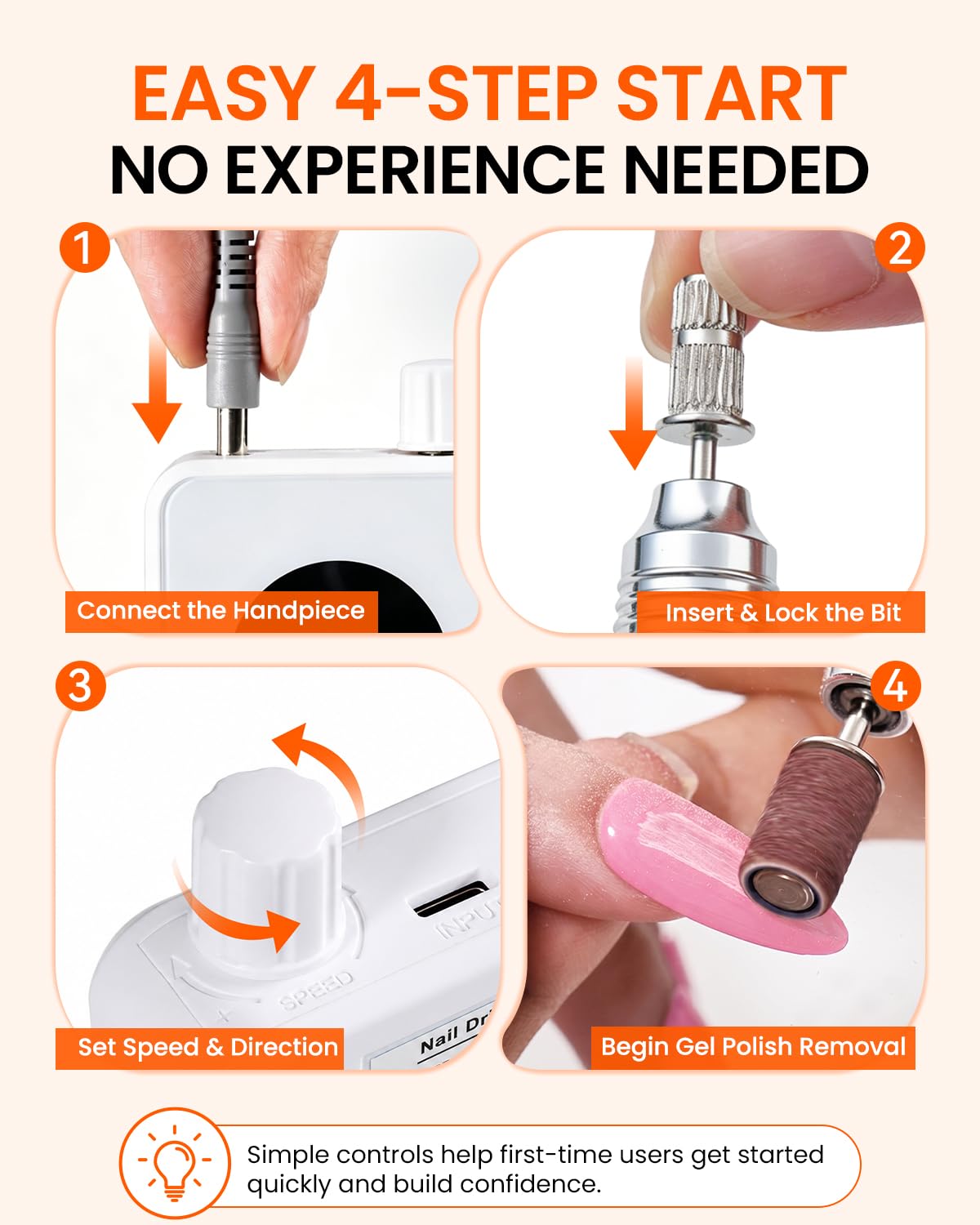 Makartt white drill side profile highlighting lightweight clip-on portability