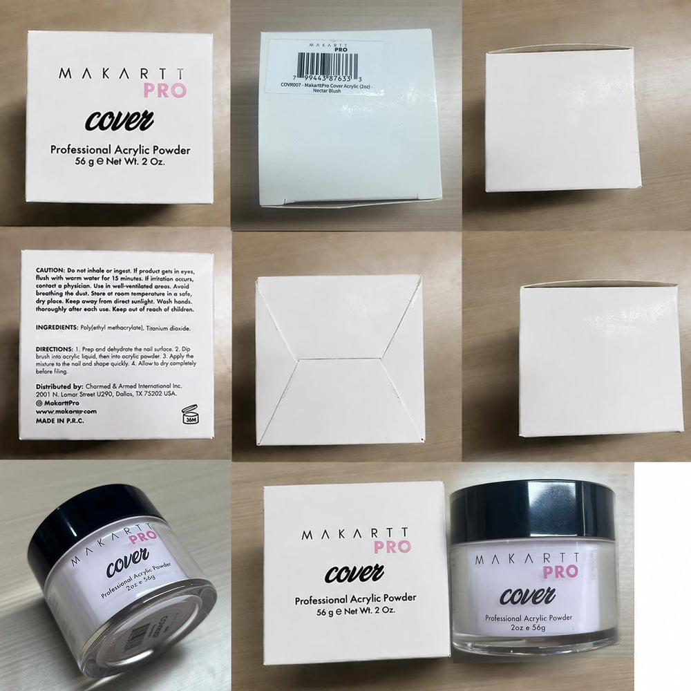 MakarttPro powder blended with clear acrylic showing mixability benefits