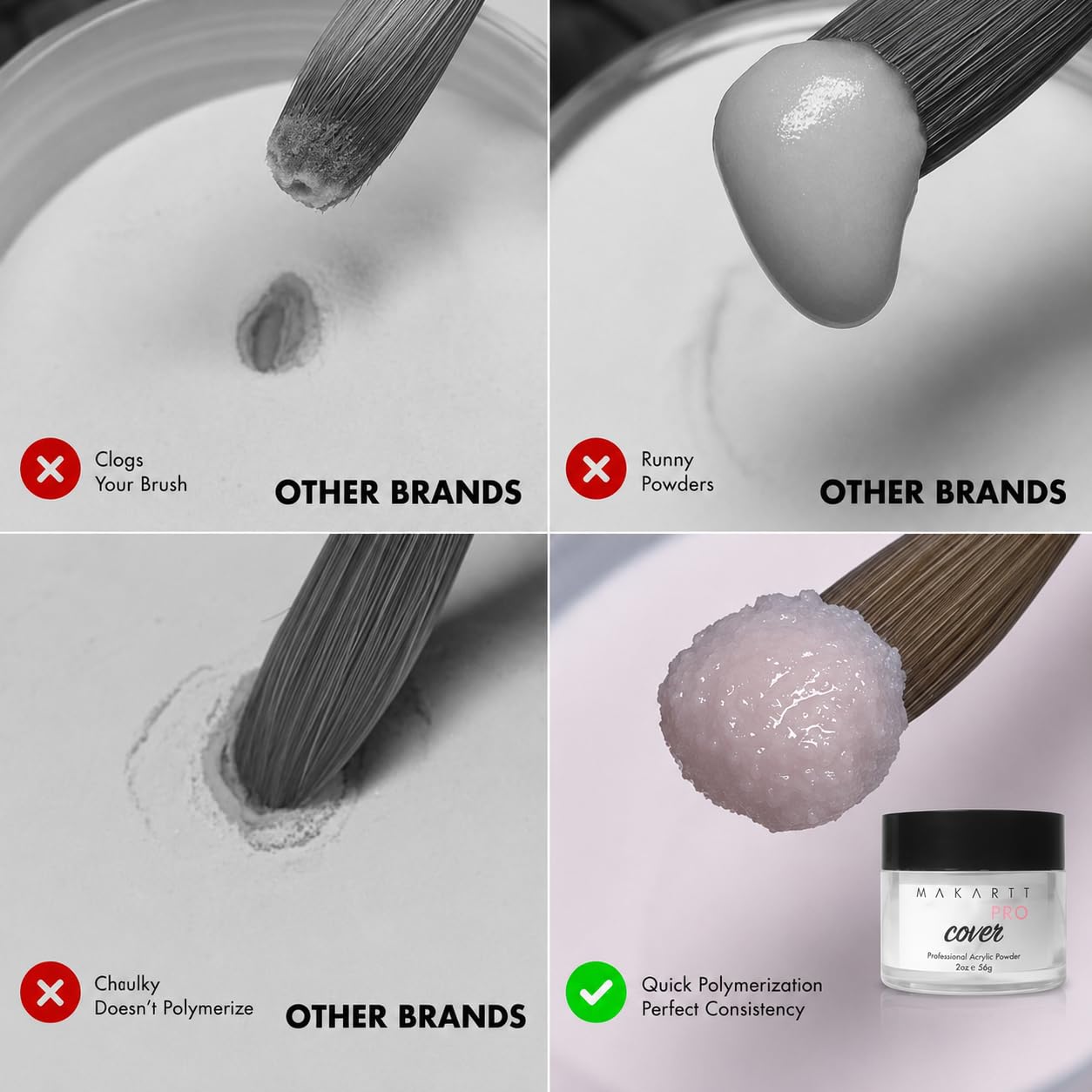 MakarttPro brush swatch of Nectar Blush showing consistent application benefit