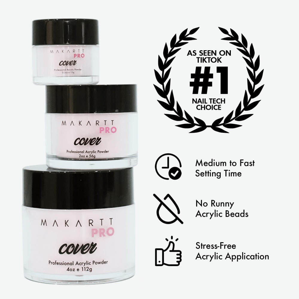 MakarttPro Cherry Mist applied to sculpted tip demonstrating even coverage and clean finish