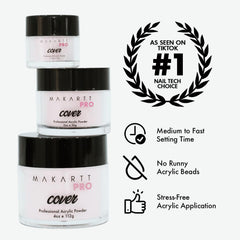 MakarttPro powder being applied to nail to show clean, even coverage