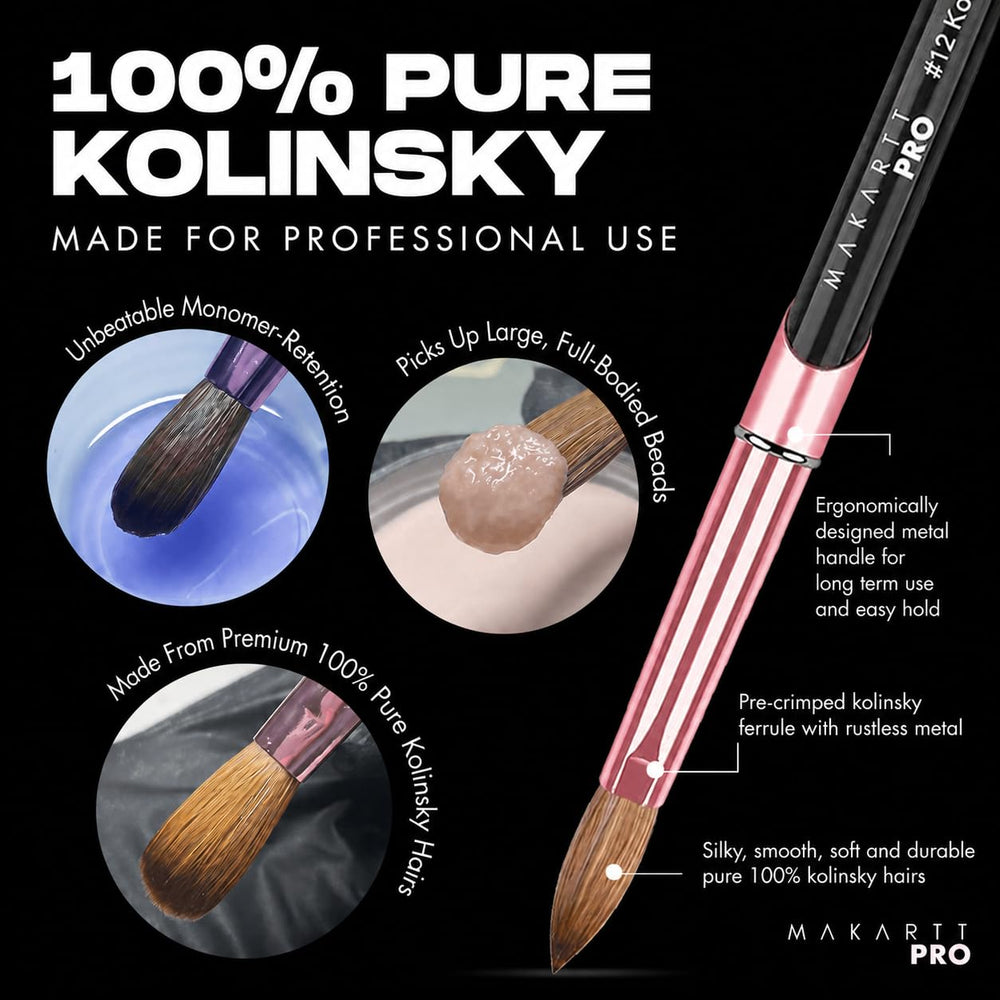 MakarttPro brush holding a perfect acrylic bead demonstrating control