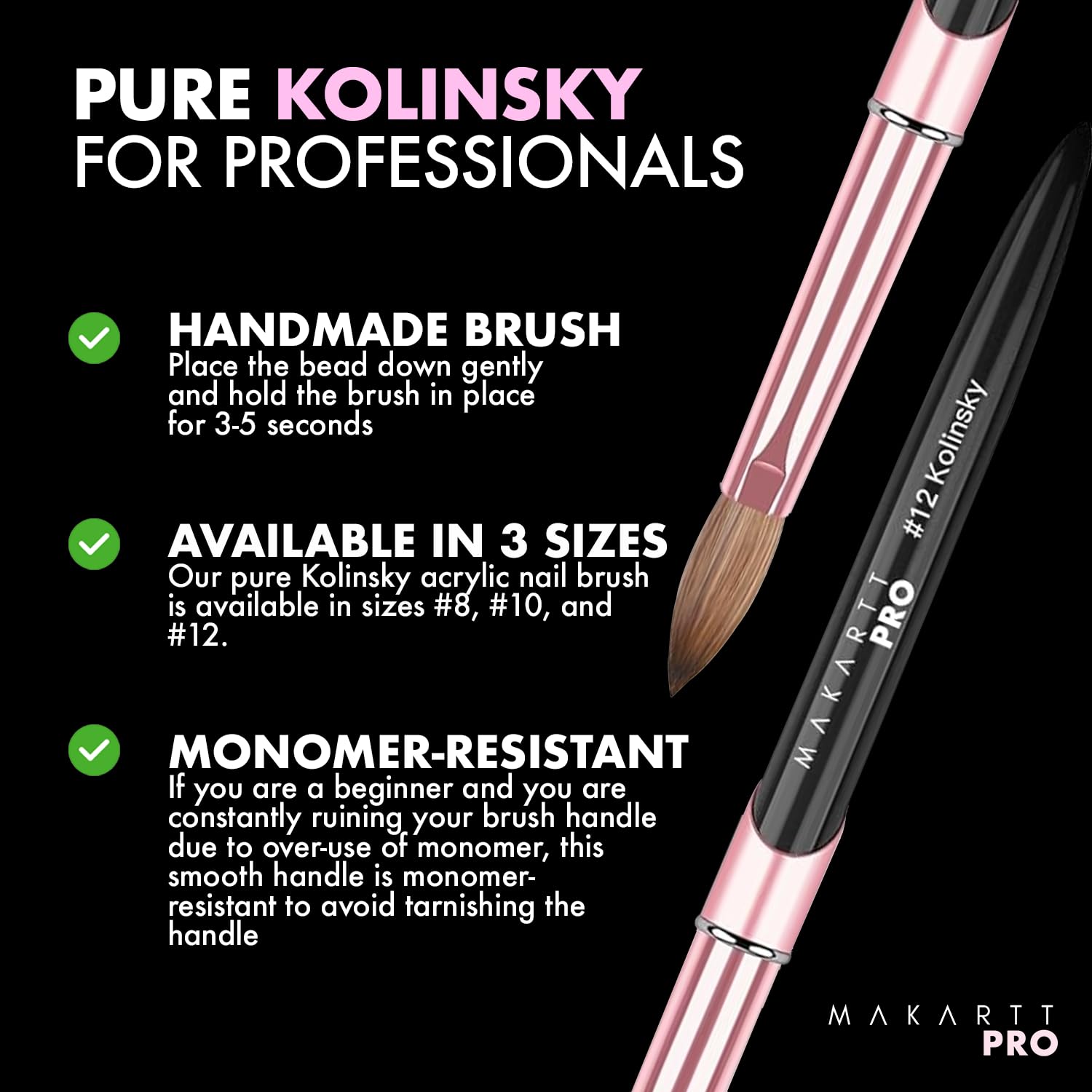 MakarttPro bristle texture and tip profile for accurate shaping