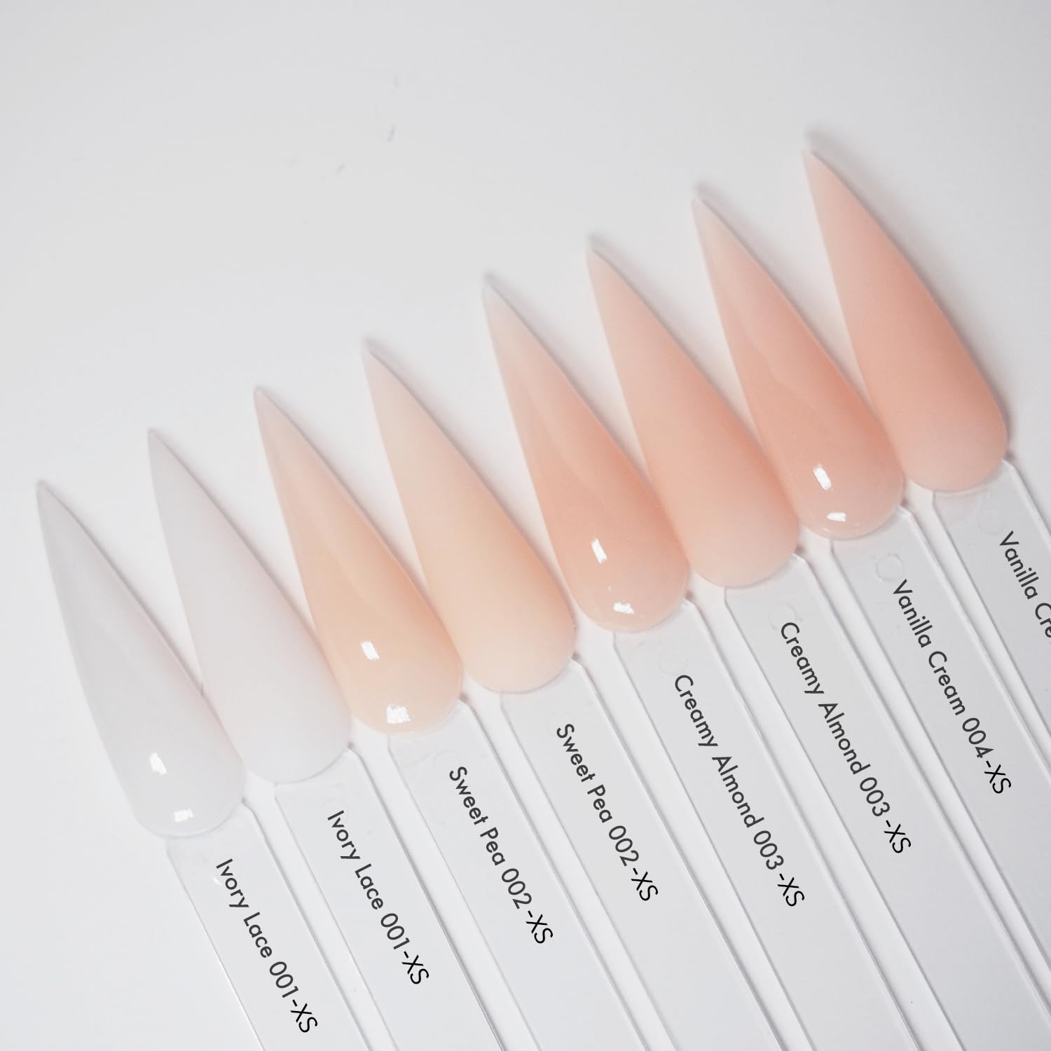 MakarttPro swatch boards displaying four cool-tone nudes for shade selection
