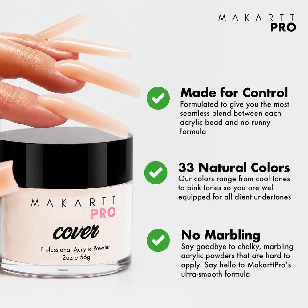MakarttPro before and after nail extensions showing durable glossy result benefit