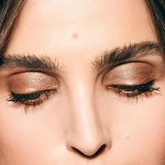 MAKE applied on eye delivering dimensional foiled sparkle and long-wear benefit