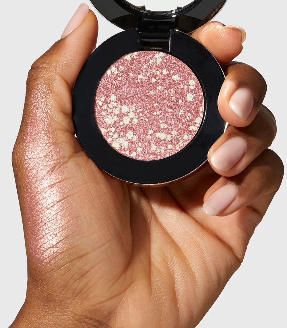 MAKE Fuzz on model's eye demonstrating color shift and dimensional effect