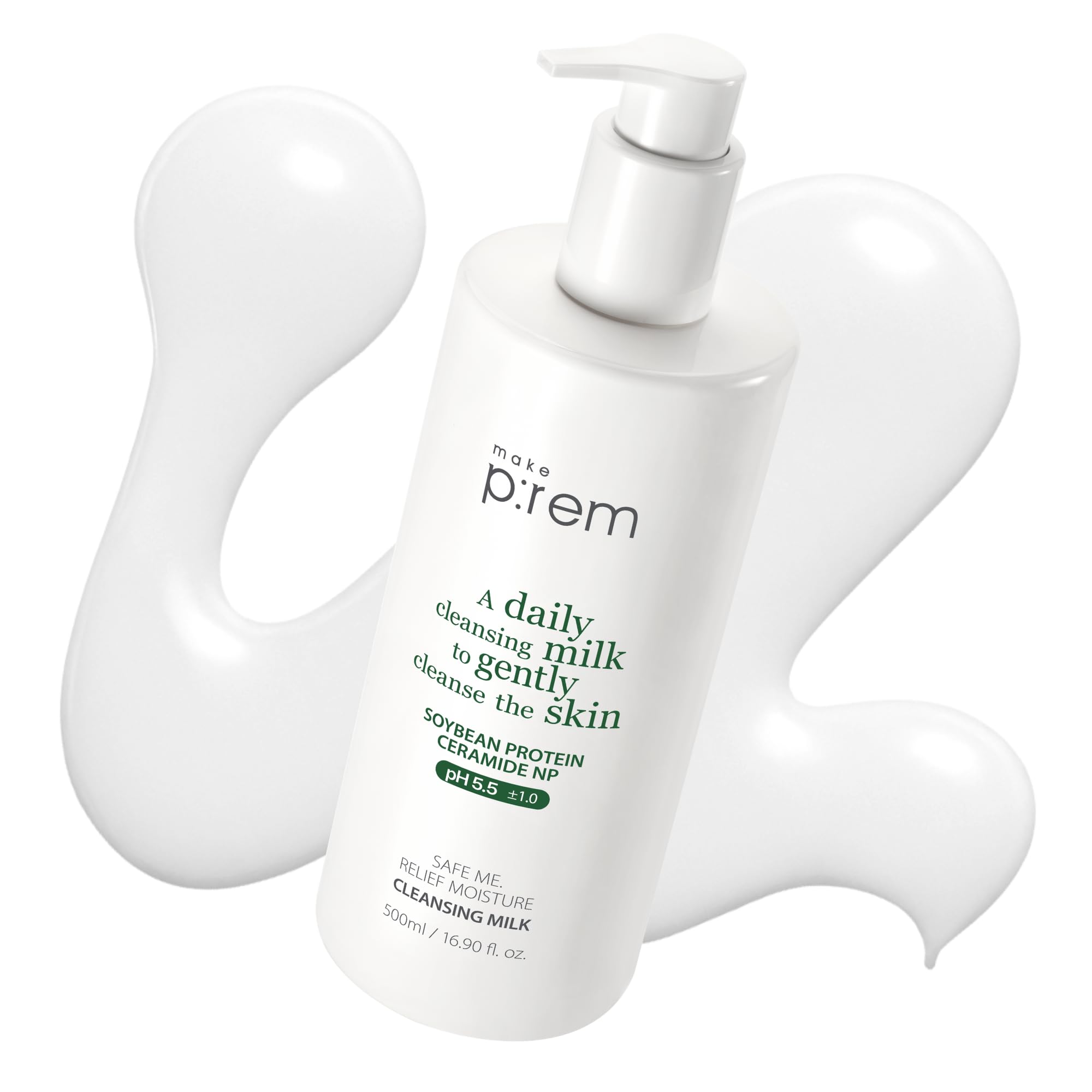 MAKE P:REM bottle front packaging showing product and volume, reassuring quality