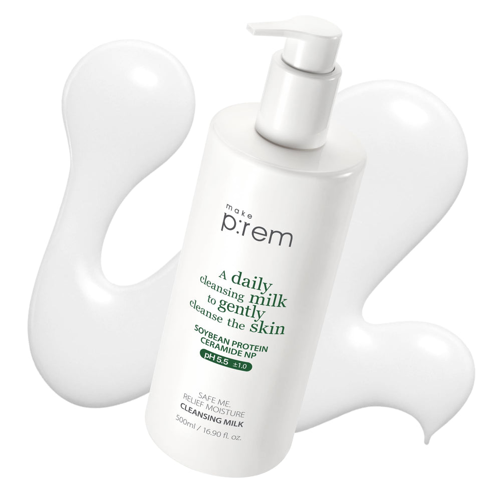 MAKE P:REM bottle front packaging showing product and volume, reassuring quality