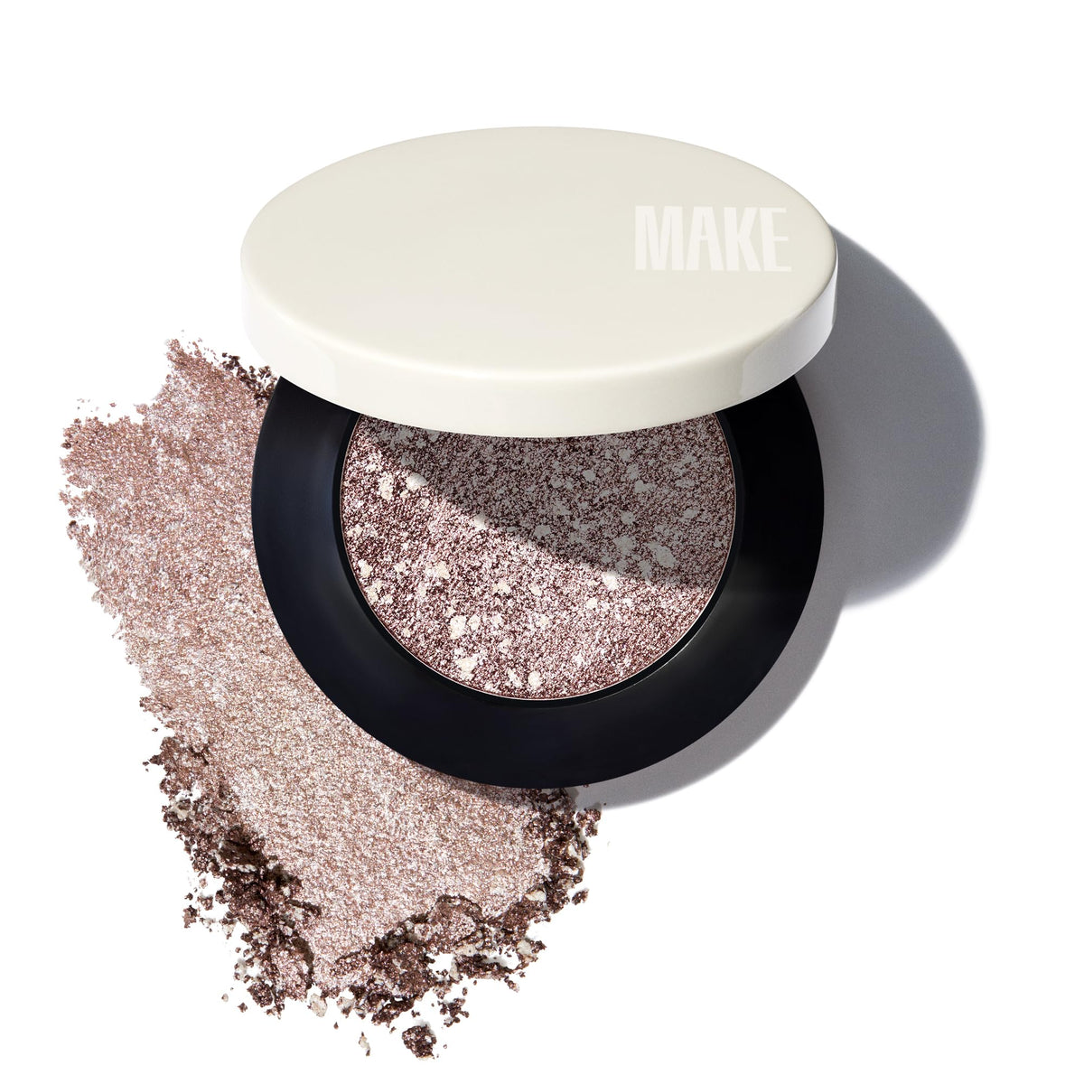 MAKE Quartz front pan showing metallic taupe finish and reflective pearls