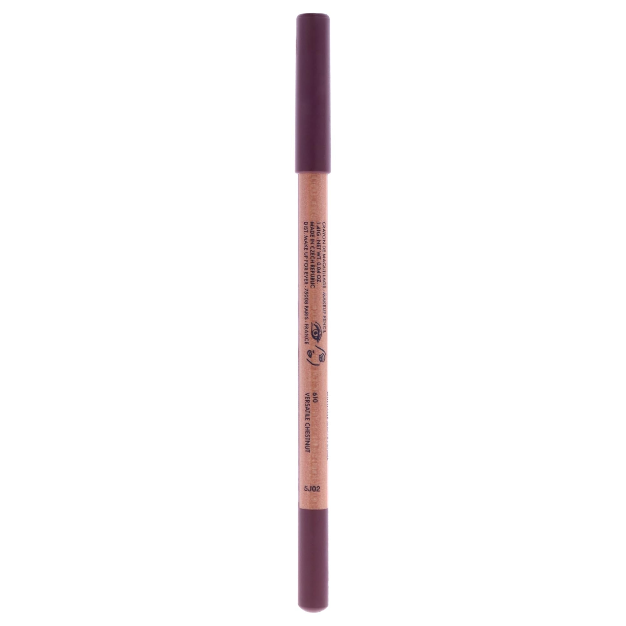 Make Up For Ever pencil applied on lips showing defined, long-lasting lip contour benefit