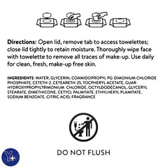 maker explorador using towelette to remove mascara gently and quickly