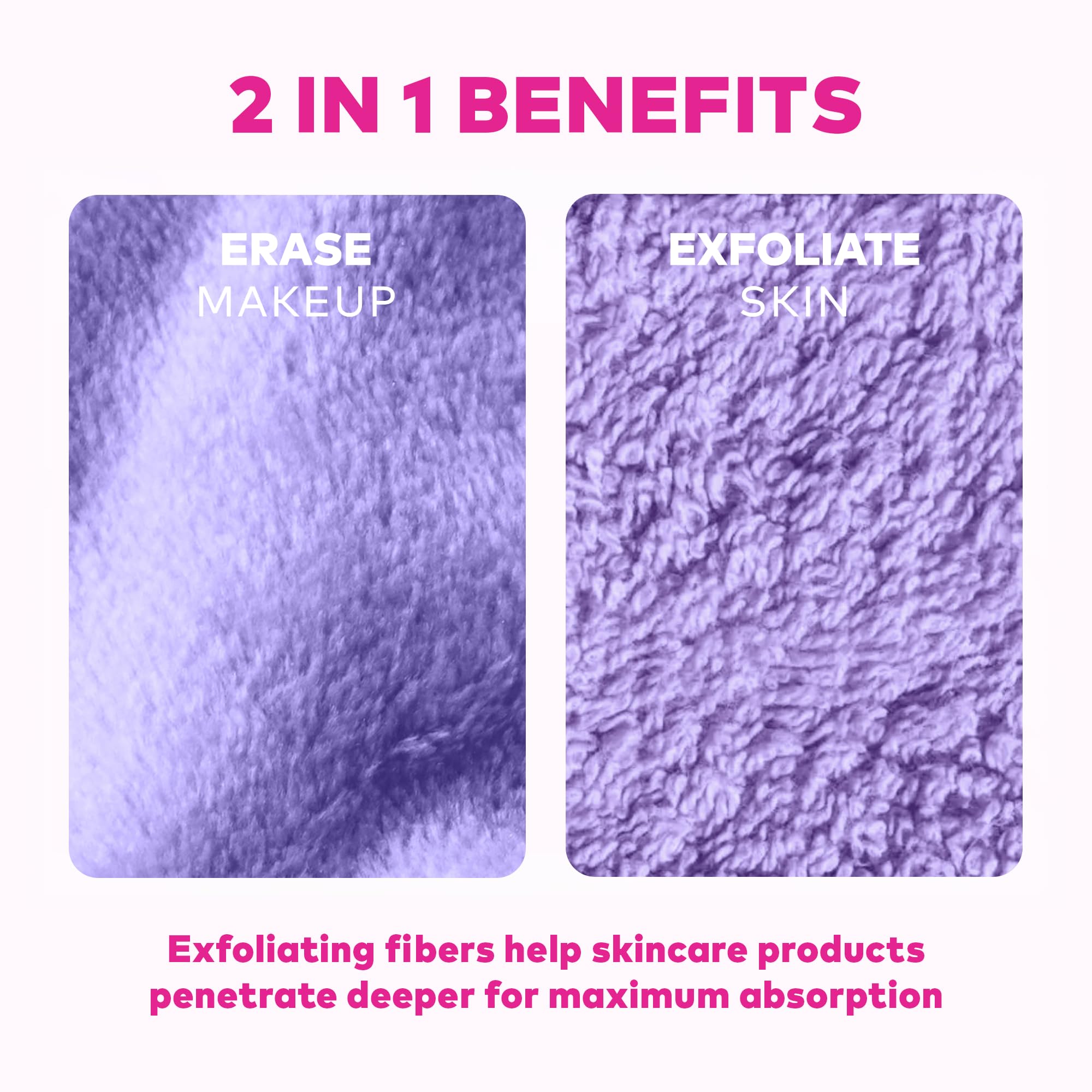 MakeUp Eraser label and fabric detail showing material quality and durability