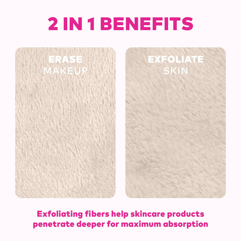 MakeUp Eraser Mini PRO Sweet Cream being washed in machine demonstrating easy care and reuse