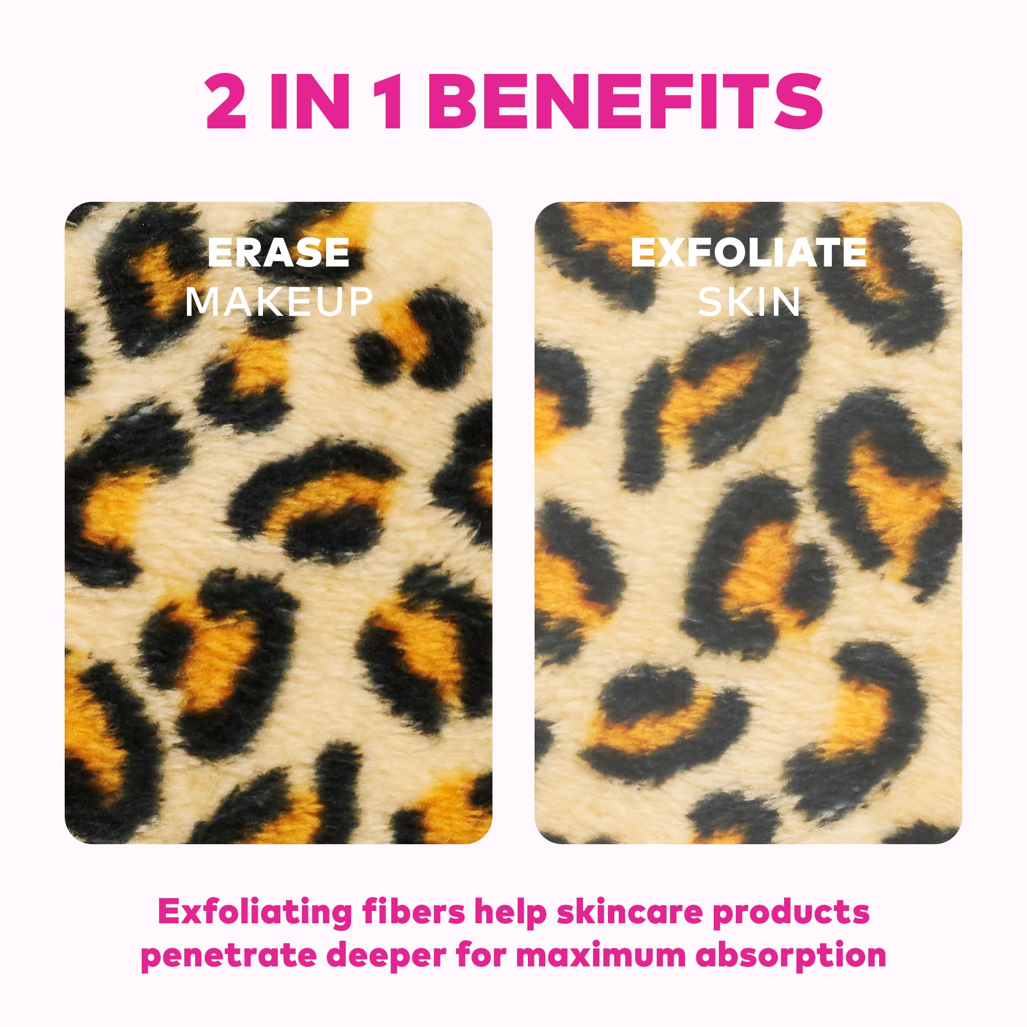 MakeUp Eraser Pro leopard on sink lifestyle setting reducing waste benefit