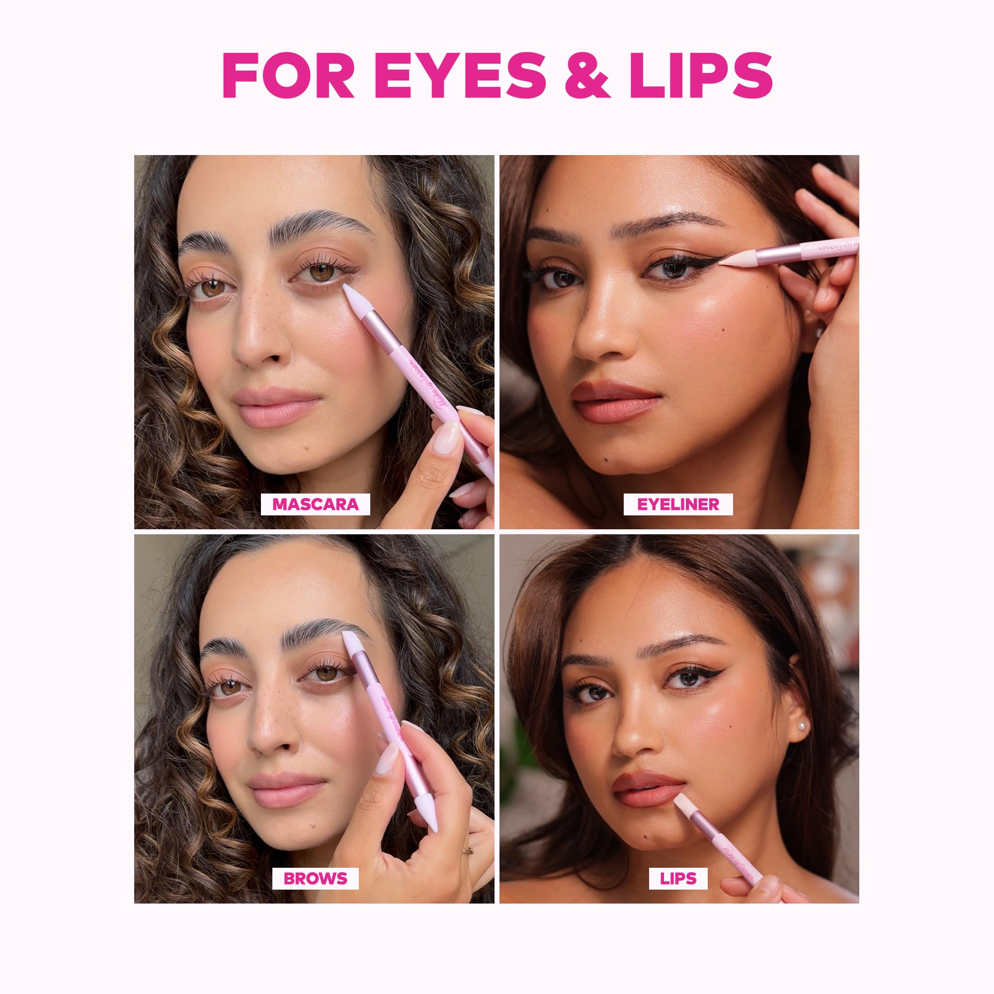 MakeUp Eraser dual-ended tips detail demonstrating precision and versatility