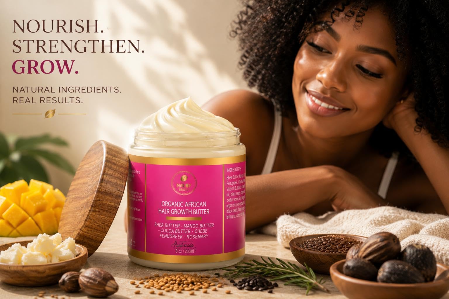 MAKOF BEAUTY product on hand demonstrating absorbency and non-greasy feel