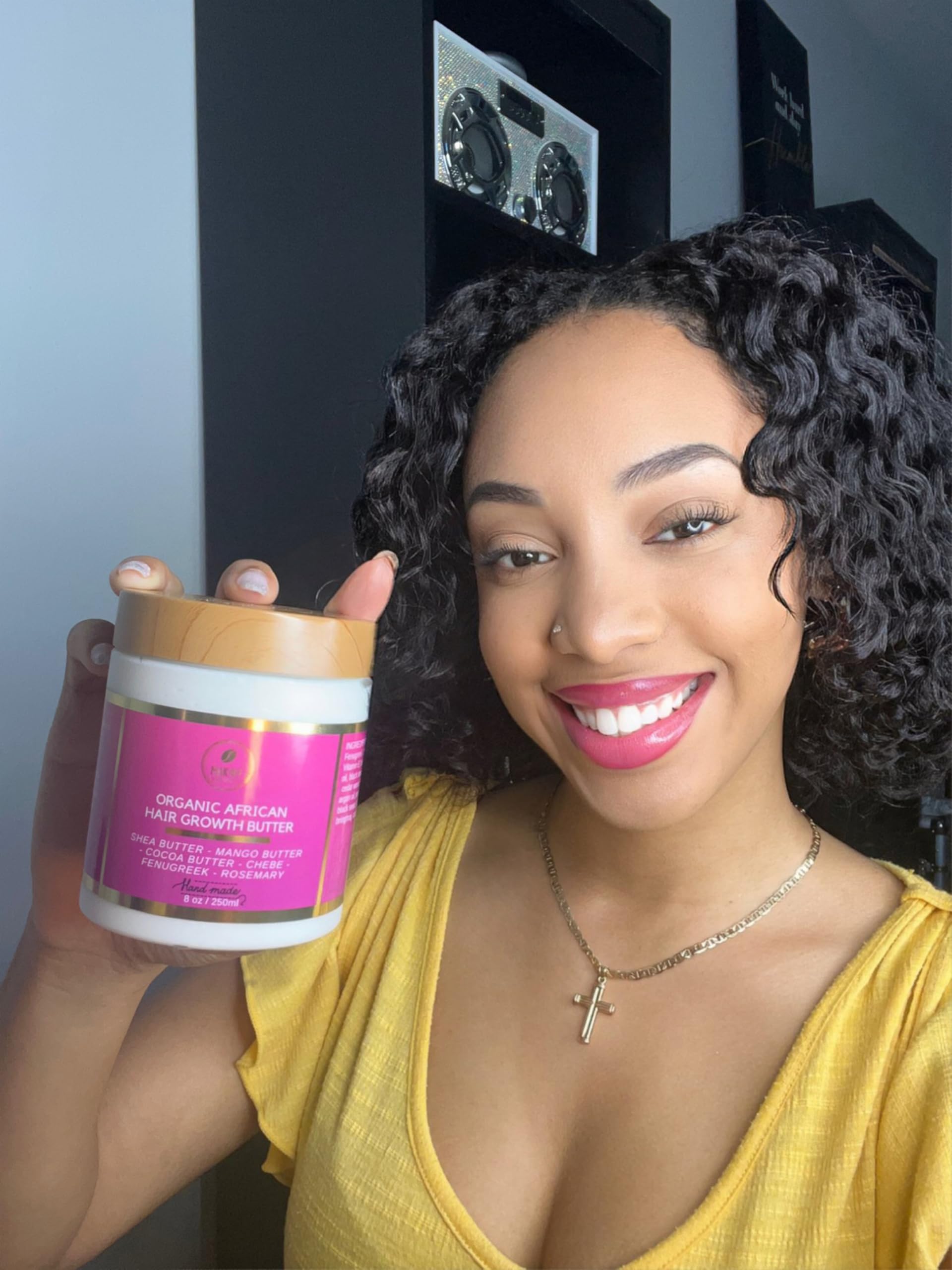 MAKOF BEAUTY before and after hair photo showing improved definition benefit