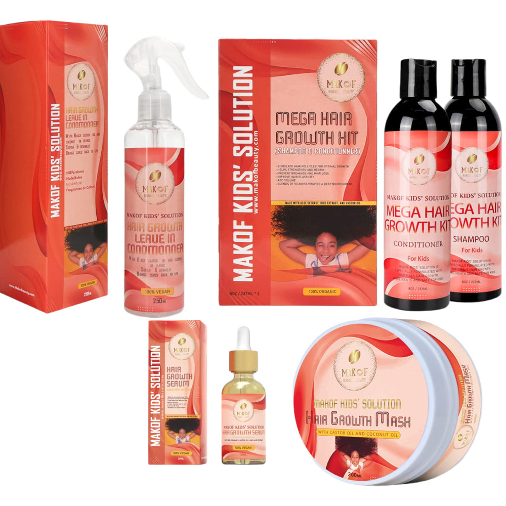 MAKOF BEAUTY child having hair washed in bath, comforting gentle-care benefit
