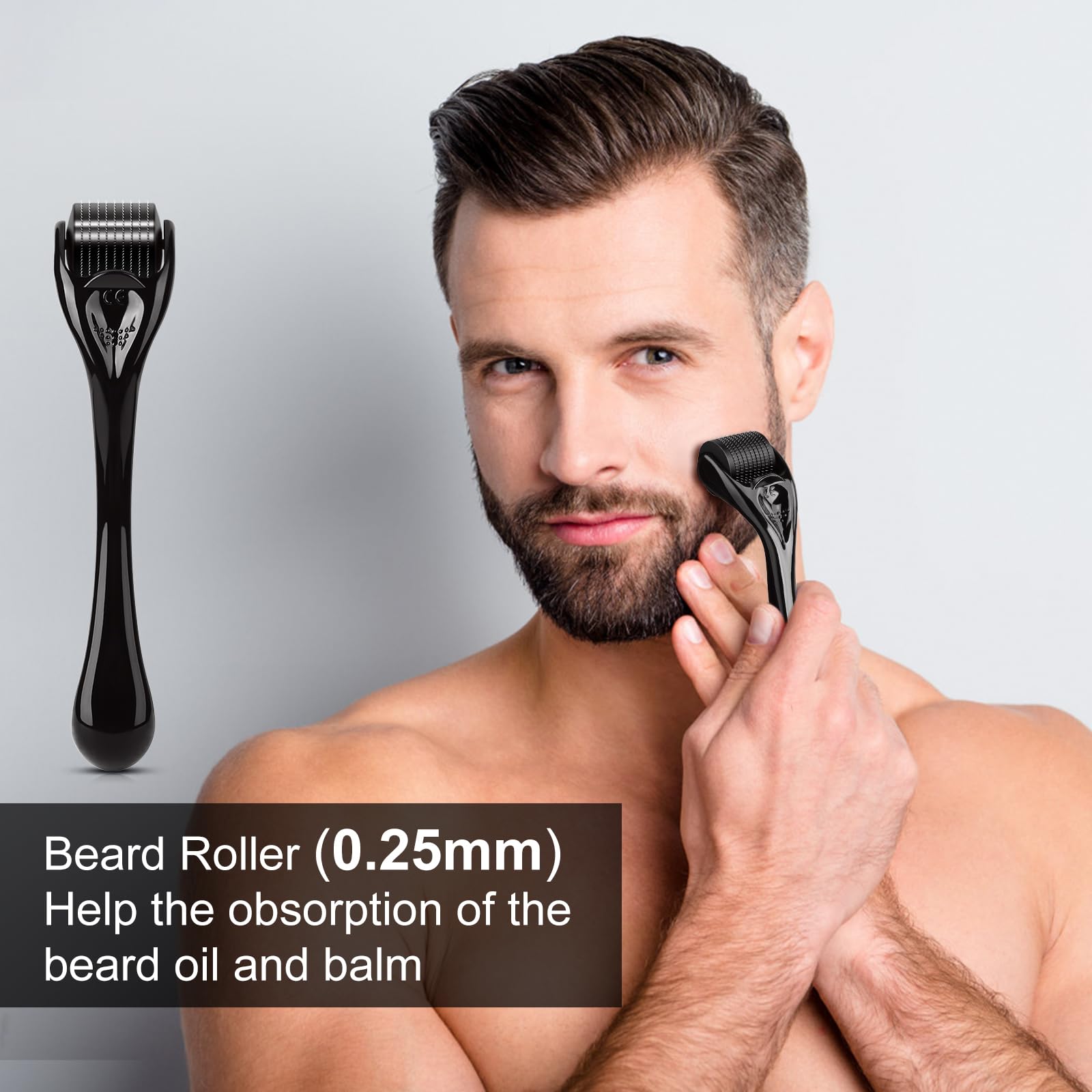 MALE GOD beard balm tin open to show smooth texture and softening
