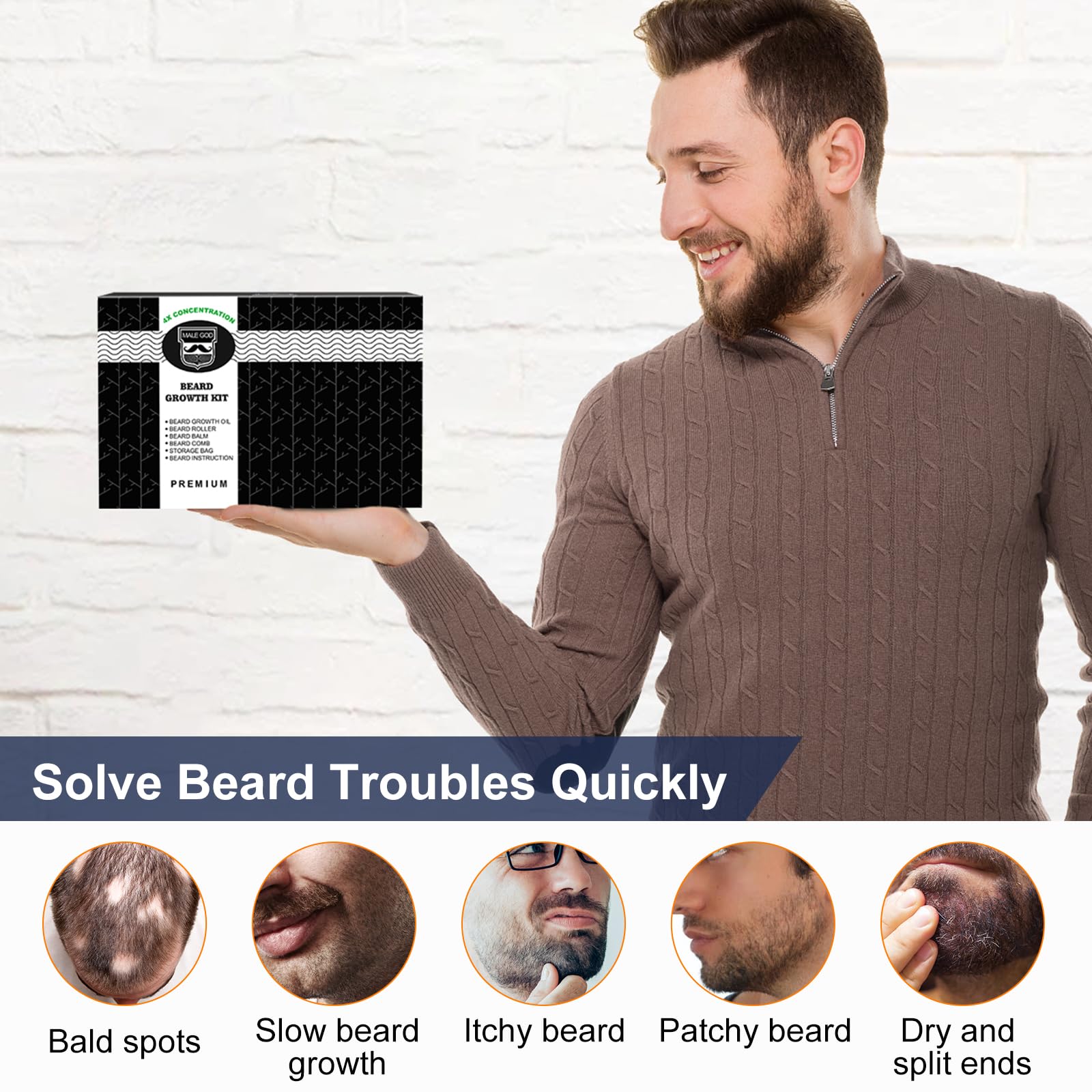 MALE GOD beard oil being absorbed into hand for non-greasy hydration