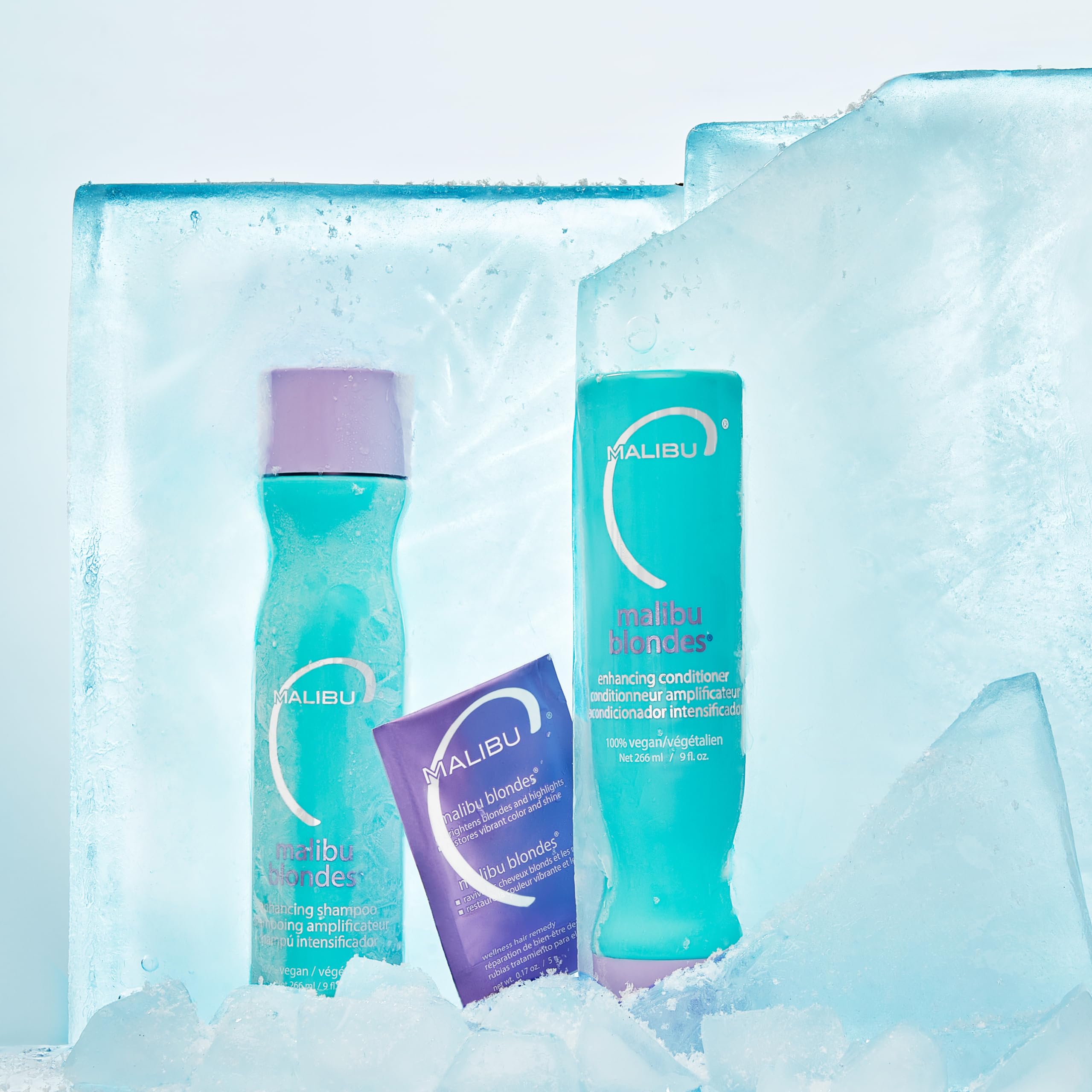 Malibu C product applied to wet hair demonstrating easy at-home use