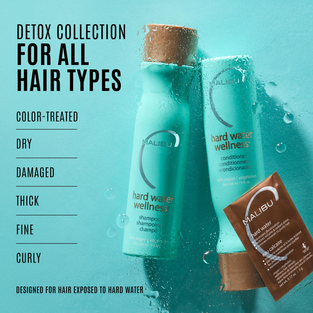 Close-up of Malibu C label ingredients list conveying transparency and vegan formulation