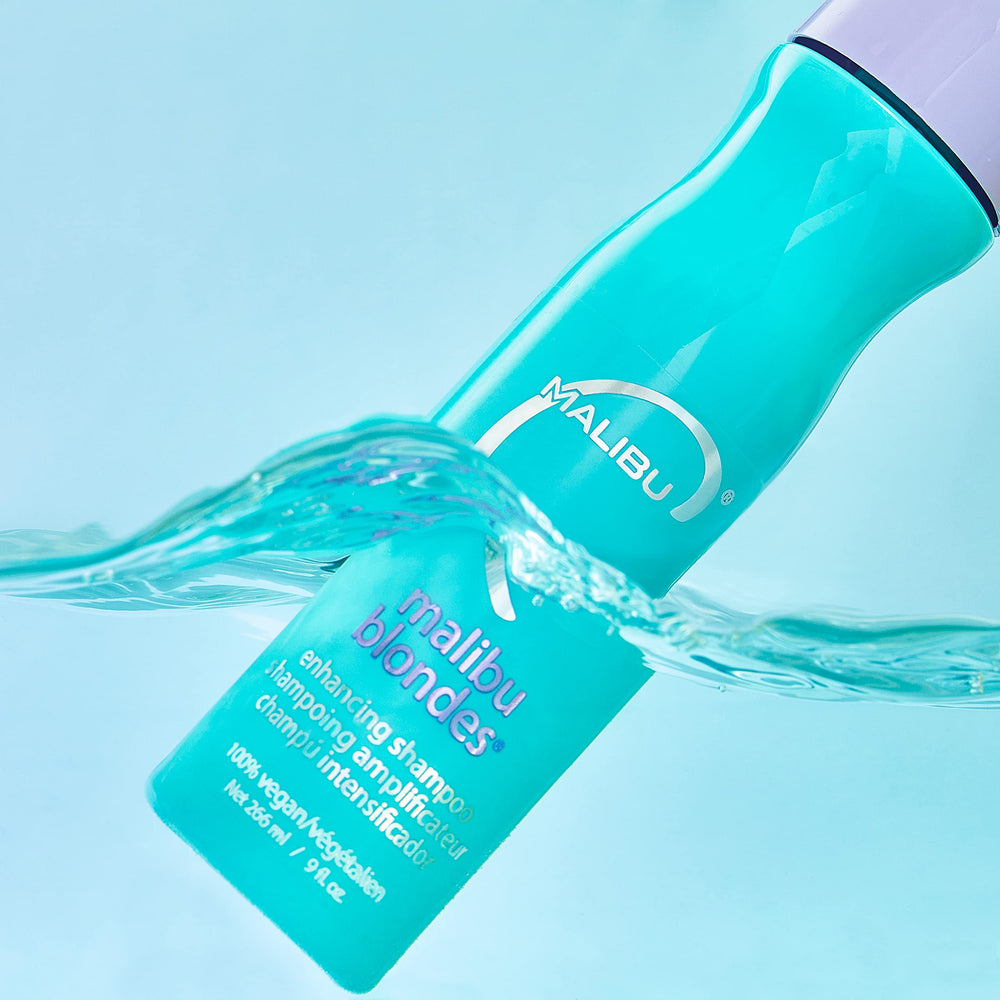 Malibu C purple shampoo texture close-up illustrating creamy pigment that neutralizes brass