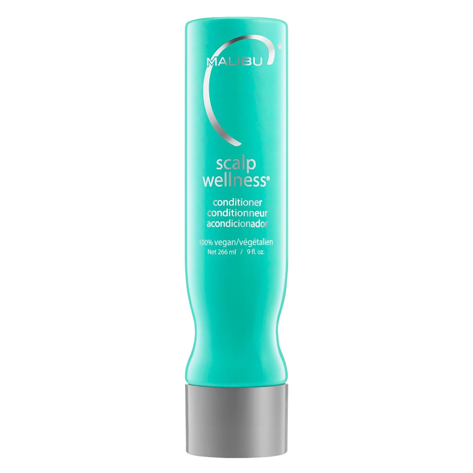 Malibu C front packaging showing conditioner for refreshed scalp and hydrated hair