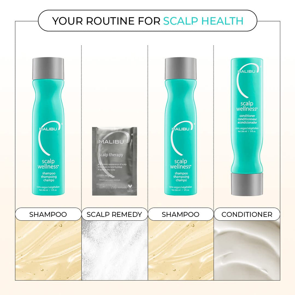 Malibu C three packets arranged to show single-use quantity and travel-friendly scale