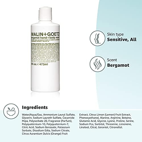 MALIN+GOETZ clear gel texture displayed to show gentle, non-stripping formula