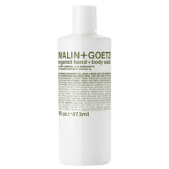 MALIN+GOETZ front packaging showing minimalist bottle and bergamot scent benefit