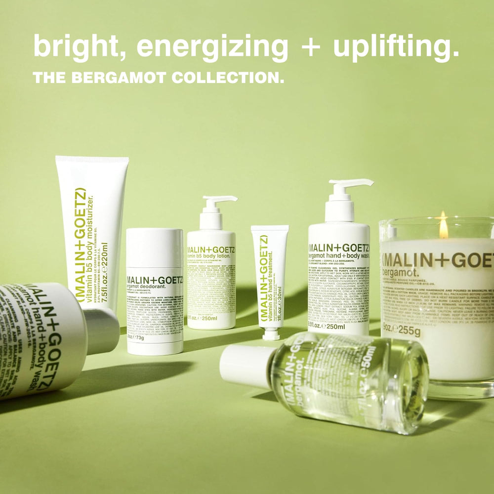 MALIN+GOETZ label close-up showing ingredient simplicity and trust