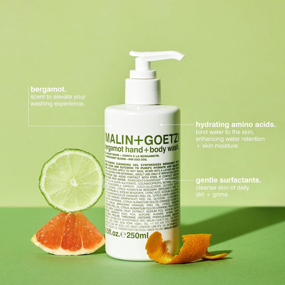 MALIN+GOETZ pump close-up demonstrating easy dispensing and controlled use
