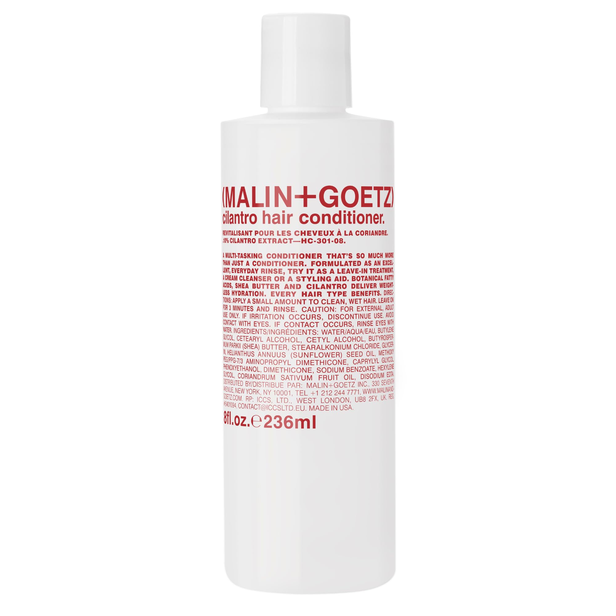Malin + Goetz front bottle showing clean packaging and easy use