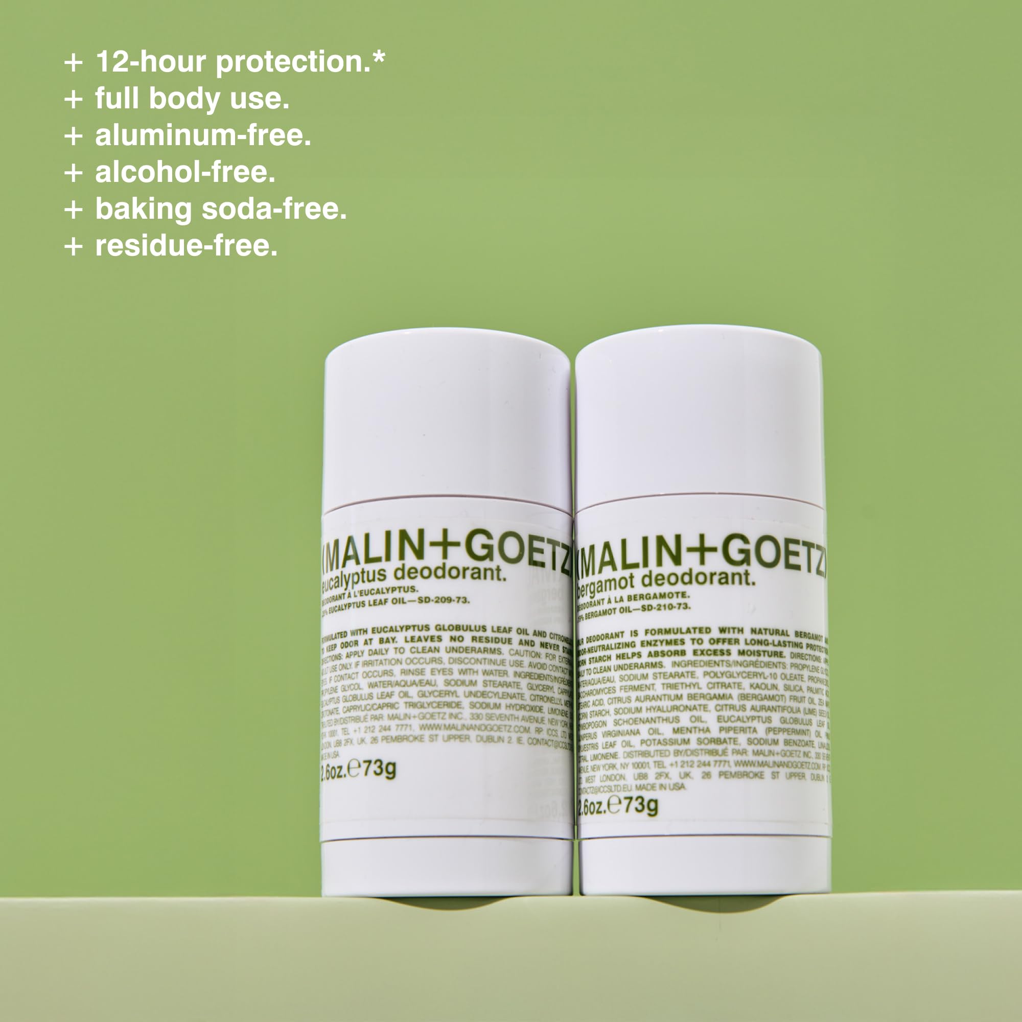 MALIN+GOETZ deodorant used outdoors conveying fresh eucalyptus scent benefit