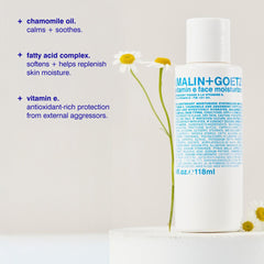 MALIN+GOETZ moisturizer paired with cleanser showing streamlined routine benefit