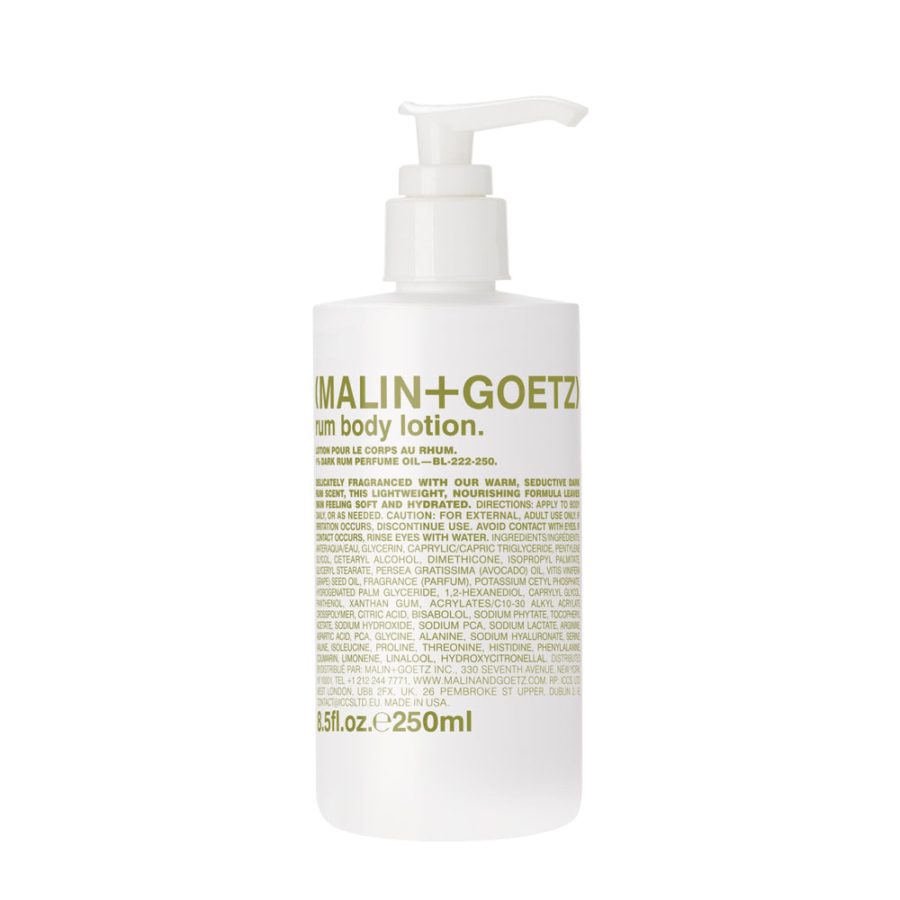 MALIN+GOETZ front bottle showing sleek label and travel-friendly size