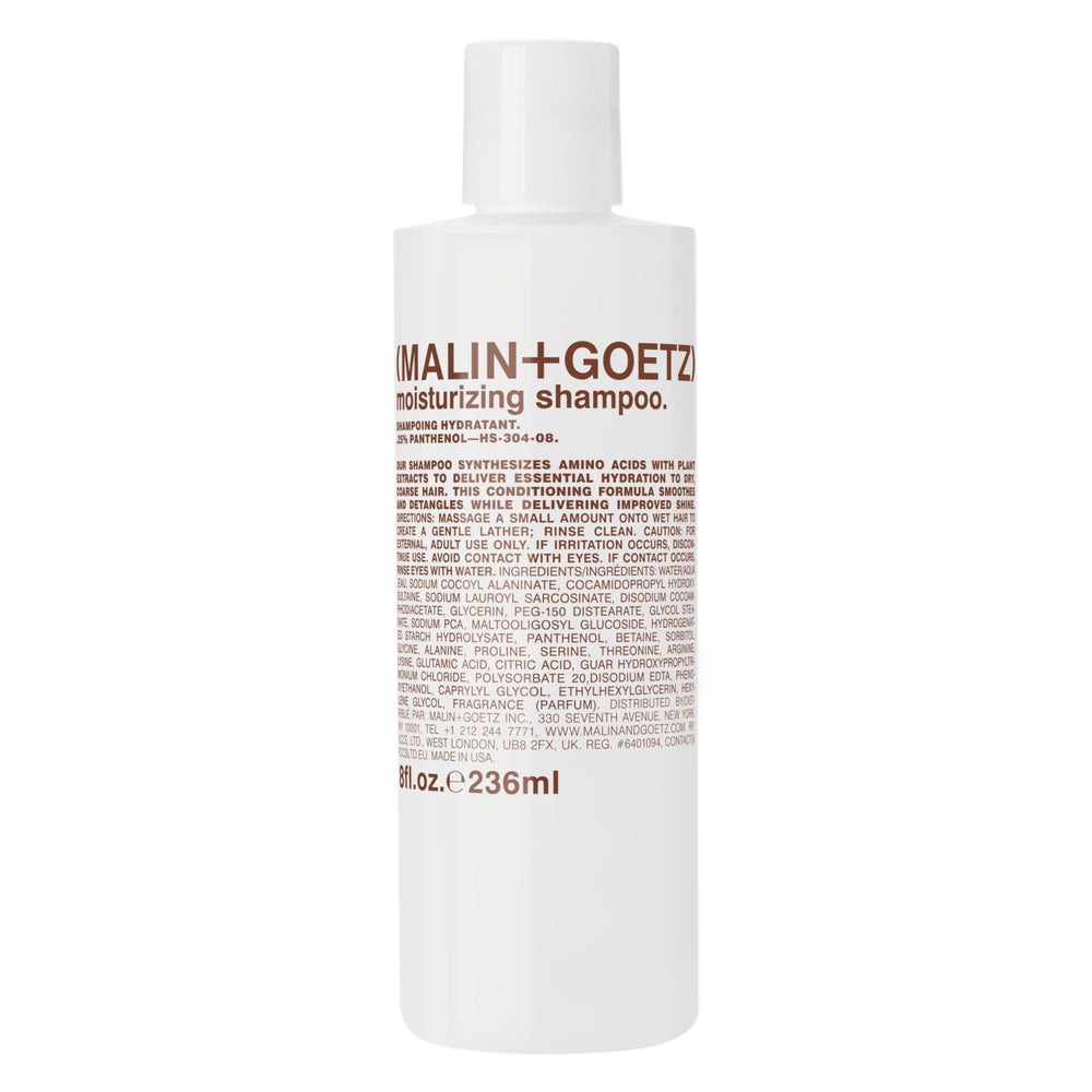 MALIN+GOETZ front bottle view showing label and clean design benefit: clear product identification