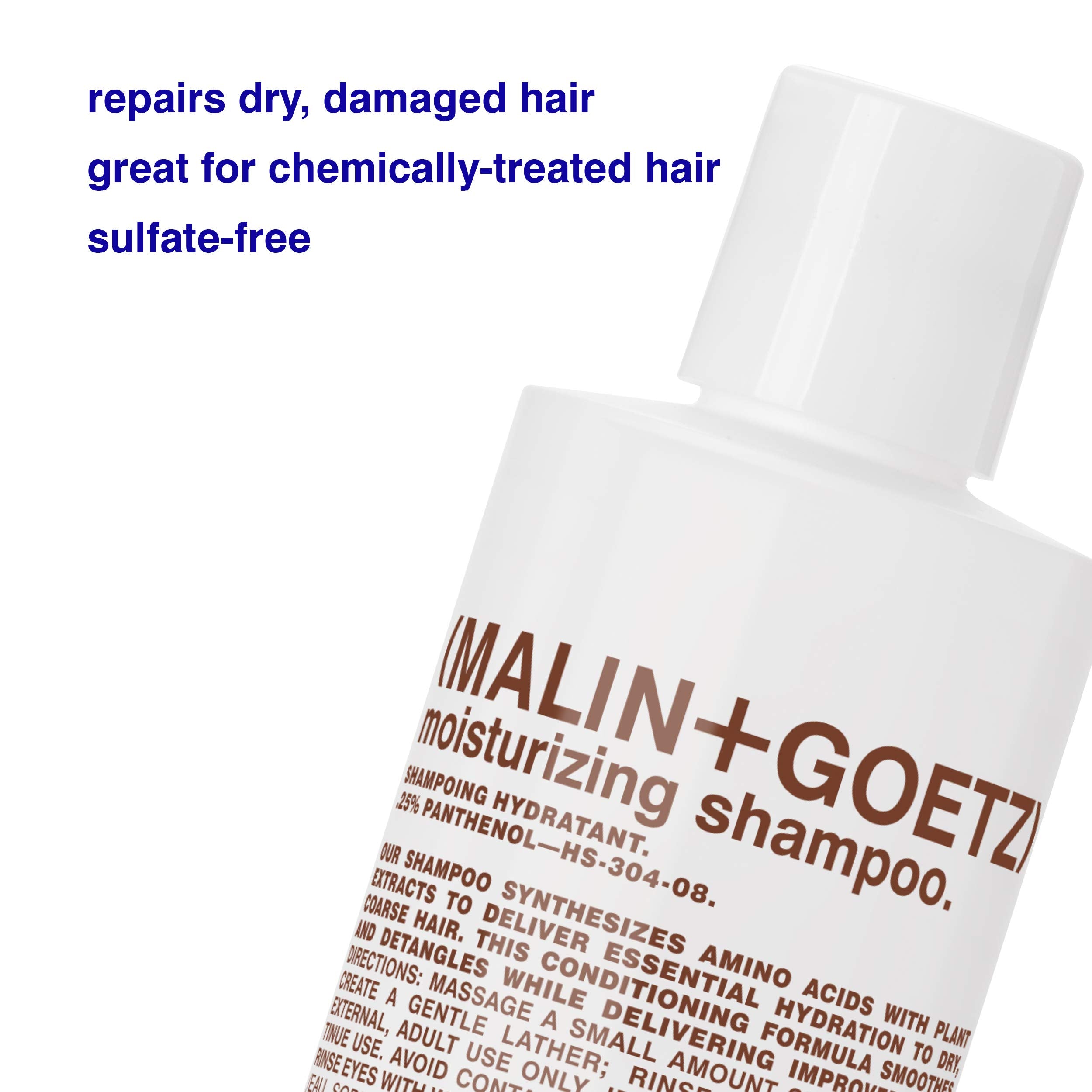 MALIN+GOETZ gel texture close-up showing creamy lather and hydration benefit