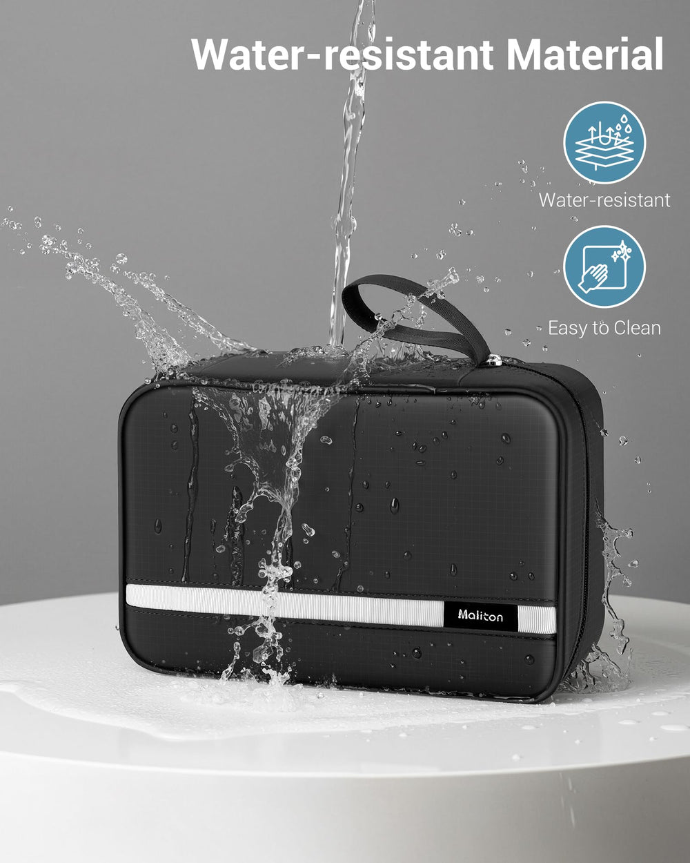 Maliton close-up of waterproof nylon fabric for leak protection benefit