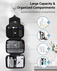 Maliton open interior showing four compartments for easy organization benefit