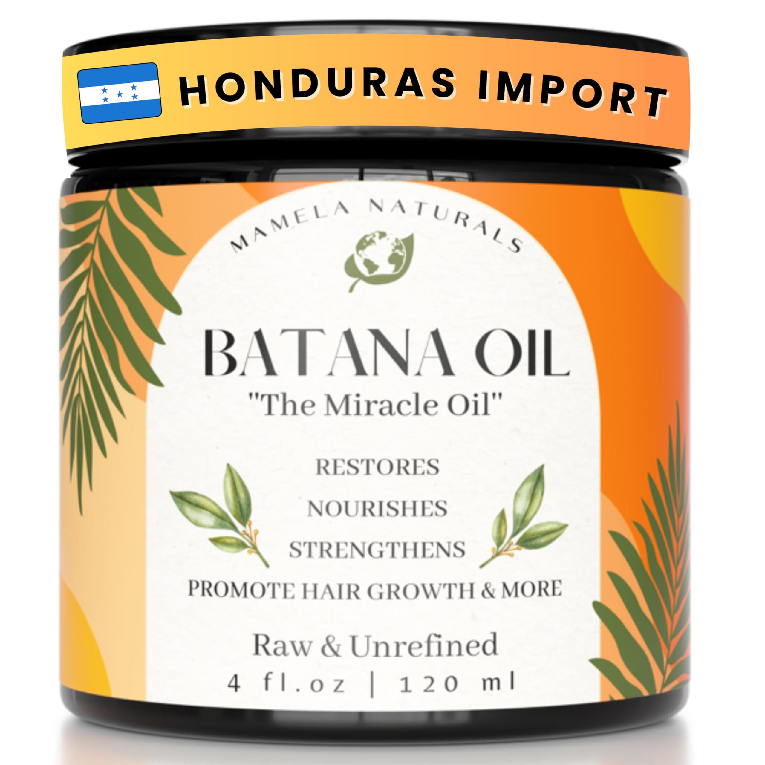 Mamela Naturals jar front view showing pure batana oil benefits