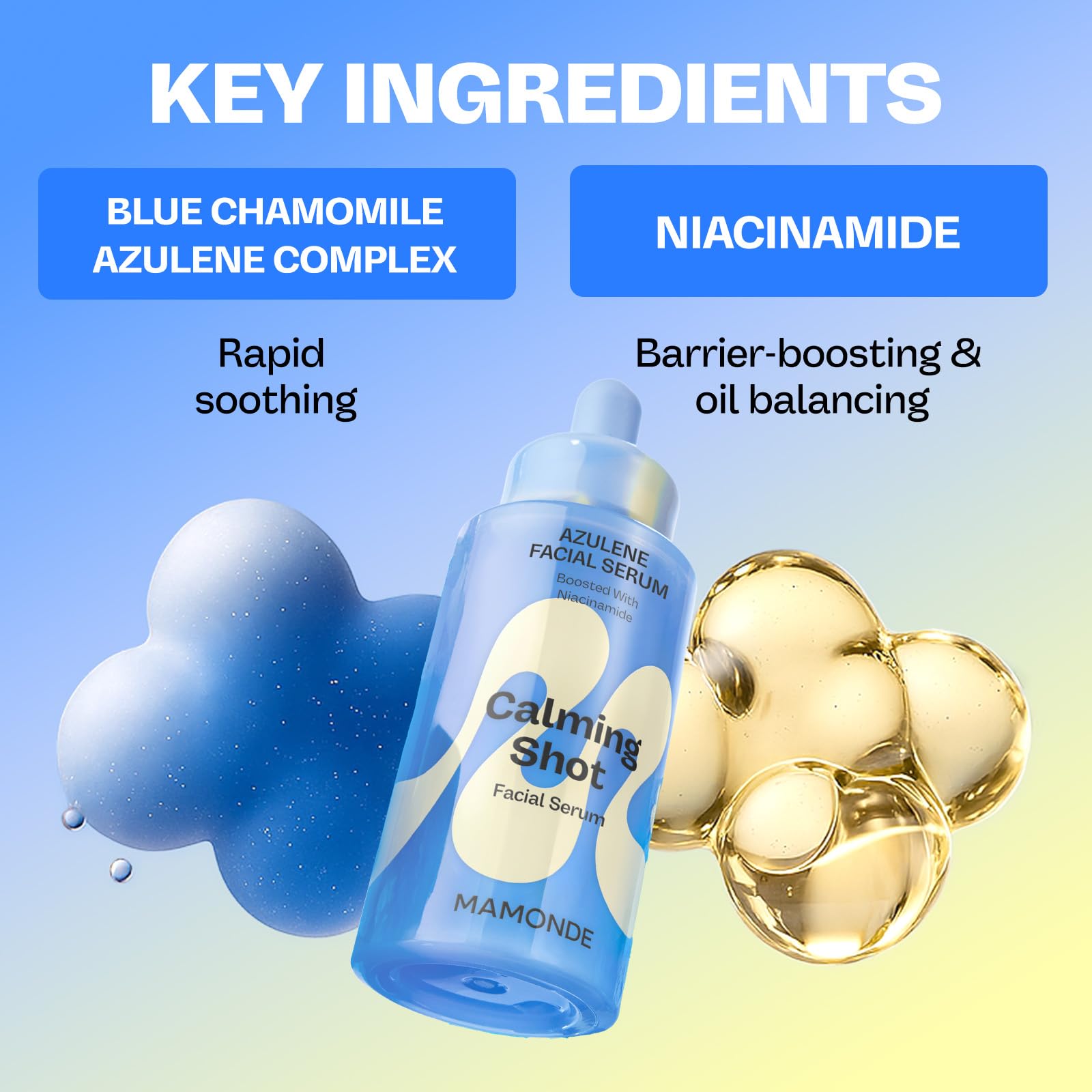 MAMONDE product label highlighting key ingredients and gentle testing