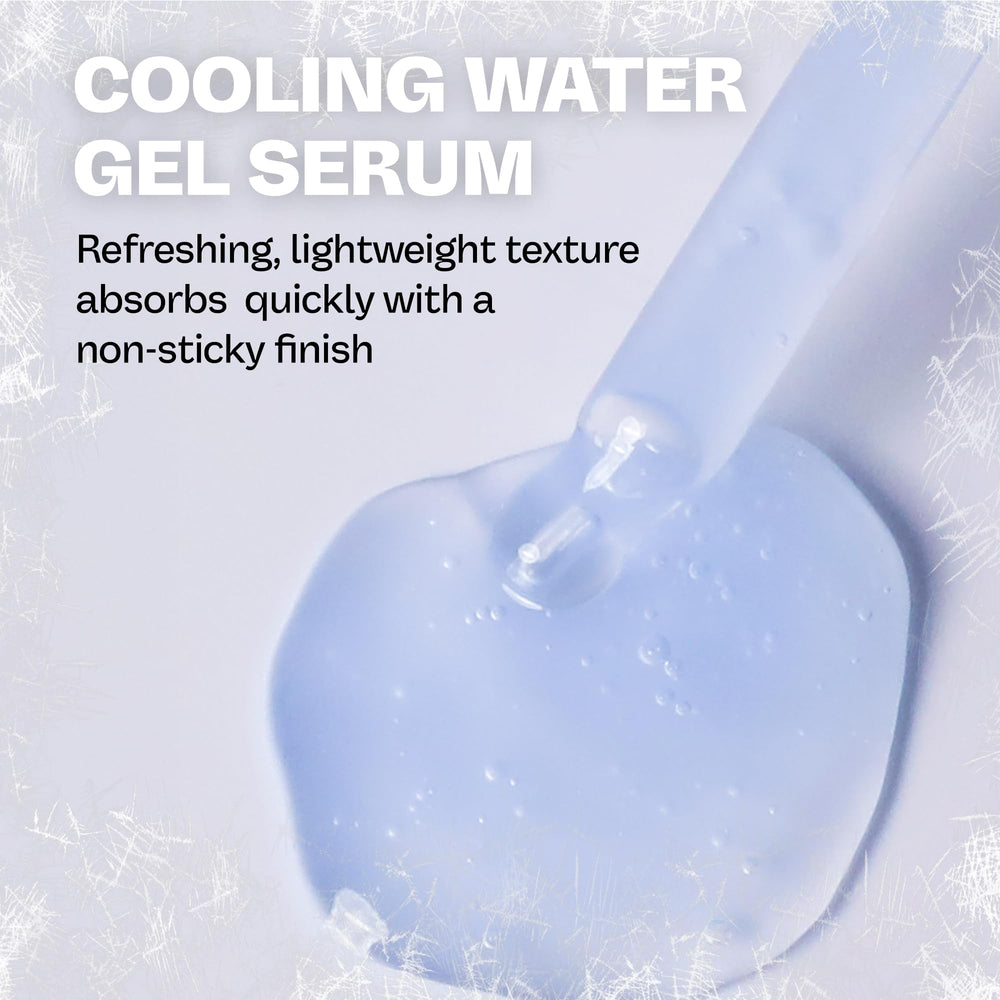 MAMONDE water-gel texture close-up demonstrating fast cooling absorption