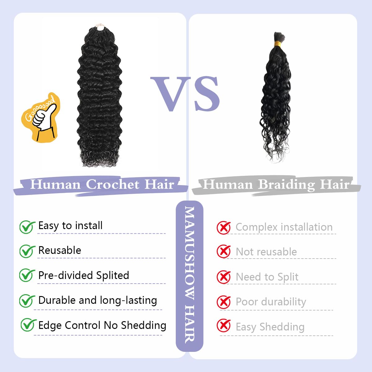 Mamushow installed crochet hairstyle on model demonstrating natural, protective style benefit